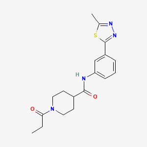 N-[3-(5-methyl-1,3,4-thiadiazol-2-yl)phenyl]-1-propionyl-4-piperidinecarboxamide