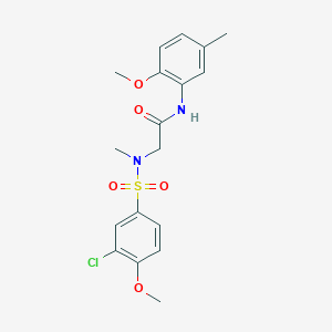 N~2~-[(3-chloro-4-methoxyphenyl)sulfonyl]-N~1~-(2-methoxy-5-methylphenyl)-N~2~-methylglycinamide