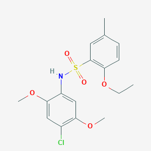 molecular formula C17H20ClNO5S B497578 N-(4-chloro-2,5-dimethoxyphenyl)-2-ethoxy-5-methylbenzenesulfonamide CAS No. 838817-98-4