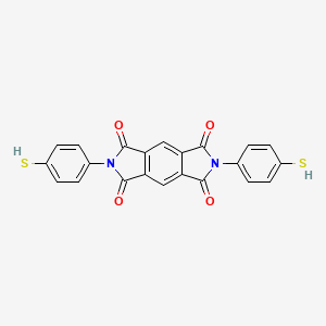 molecular formula C22H12N2O4S2 B4975800 2,6-bis(4-mercaptophenyl)pyrrolo[3,4-f]isoindole-1,3,5,7(2H,6H)-tetrone 