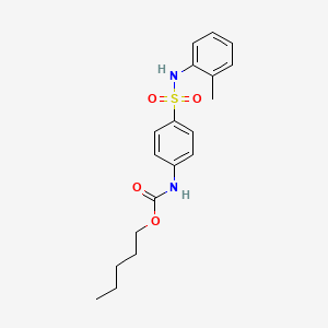 pentyl N-[4-[(2-methylphenyl)sulfamoyl]phenyl]carbamate