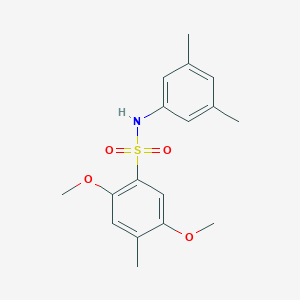 molecular formula C17H21NO4S B497581 N-(3,5-dimethylphenyl)-2,5-dimethoxy-4-methylbenzenesulfonamide 