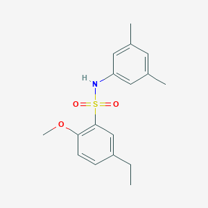 molecular formula C17H21NO3S B497582 N-(3,5-dimethylphenyl)-5-ethyl-2-methoxybenzenesulfonamide 