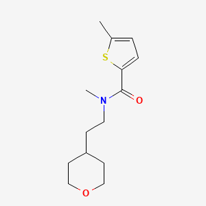 molecular formula C14H21NO2S B4975838 N,5-dimethyl-N-[2-(tetrahydro-2H-pyran-4-yl)ethyl]-2-thiophenecarboxamide 