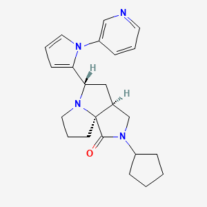 (3aS*,5S*,9aS*)-2-cyclopentyl-5-[1-(3-pyridinyl)-1H-pyrrol-2-yl]hexahydro-7H-pyrrolo[3,4-g]pyrrolizin-1(2H)-one