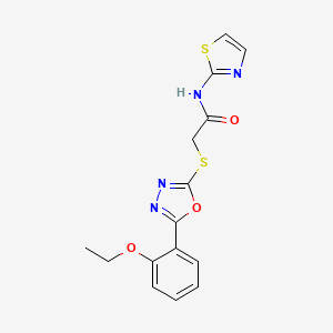 2-{[5-(2-ethoxyphenyl)-1,3,4-oxadiazol-2-yl]thio}-N-1,3-thiazol-2-ylacetamide