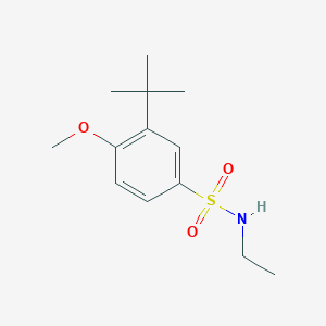 molecular formula C13H21NO3S B497587 3-tert-butyl-N-ethyl-4-methoxybenzenesulfonamide CAS No. 873588-72-8