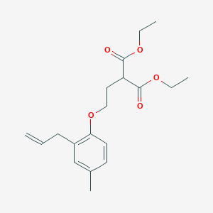 molecular formula C19H26O5 B4975870 Diethyl 2-[2-(4-methyl-2-prop-2-enylphenoxy)ethyl]propanedioate 