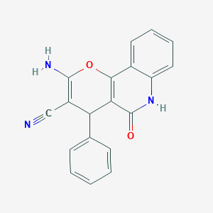 molecular formula C19H13N3O2 B4975880 2-amino-5-oxo-4-phenyl-5,6-dihydro-4H-pyrano[3,2-c]quinoline-3-carbonitrile 