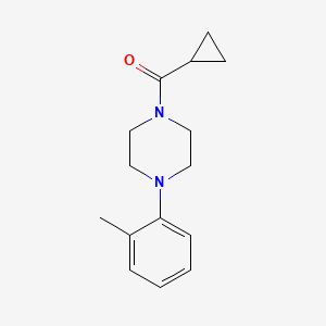 molecular formula C15H20N2O B4975895 CYCLOPROPYL[4-(2-METHYLPHENYL)PIPERAZINO]METHANONE 