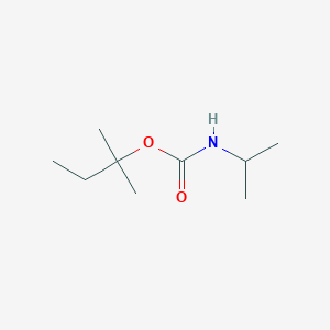 molecular formula C9H19NO2 B049759 Carbamic acid, (1-methylethyl)-, 1,1-dimethylpropyl ester (9CI) CAS No. 118723-60-7