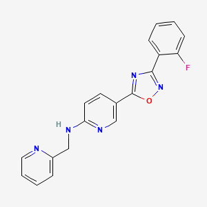 5-[3-(2-fluorophenyl)-1,2,4-oxadiazol-5-yl]-N-(2-pyridinylmethyl)-2-pyridinamine