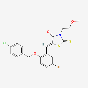 5-{5-bromo-2-[(4-chlorobenzyl)oxy]benzylidene}-3-(2-methoxyethyl)-2-thioxo-1,3-thiazolidin-4-one