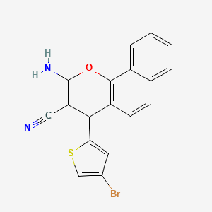 molecular formula C18H11BrN2OS B4975928 2-amino-4-(4-bromothiophen-2-yl)-4H-benzo[h]chromene-3-carbonitrile 