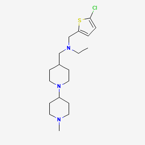 molecular formula C19H32ClN3S B4975937 N-[(5-chloro-2-thienyl)methyl]-N-[(1'-methyl-1,4'-bipiperidin-4-yl)methyl]ethanamine 