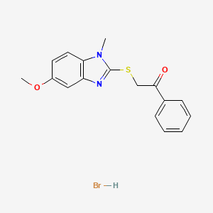 molecular formula C17H17BrN2O2S B4975945 2-(5-methoxy-1-methylbenzimidazol-2-yl)sulfanyl-1-phenylethanone;hydrobromide CAS No. 460708-98-9