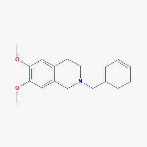 molecular formula C18H25NO2 B4975969 2-(cyclohex-3-en-1-ylmethyl)-6,7-dimethoxy-3,4-dihydro-1H-isoquinoline 