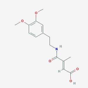 molecular formula C15H19NO5 B497597 4-{[2-(3,4-Dimethoxyphenyl)ethyl]amino}-3-methyl-4-oxo-2-butenoic acid 