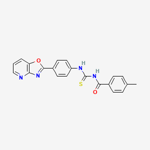 4-methyl-N-{[(4-[1,3]oxazolo[4,5-b]pyridin-2-ylphenyl)amino]carbonothioyl}benzamide