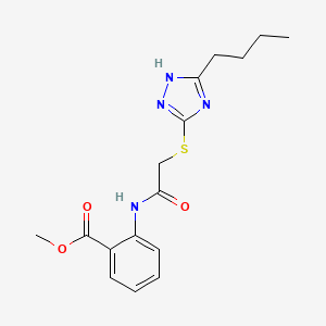 METHYL 2-{2-[(5-BUTYL-4H-1,2,4-TRIAZOL-3-YL)SULFANYL]ACETAMIDO}BENZOATE