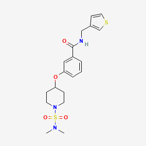 molecular formula C19H25N3O4S2 B4975996 3-({1-[(dimethylamino)sulfonyl]-4-piperidinyl}oxy)-N-(3-thienylmethyl)benzamide 