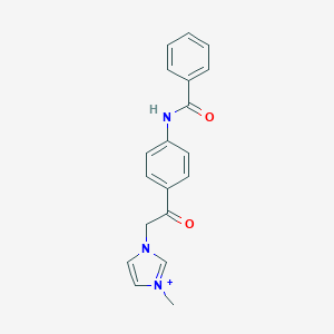 3-{2-[4-(benzoylamino)phenyl]-2-oxoethyl}-1-methyl-1H-imidazol-3-ium