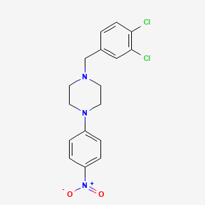 molecular formula C17H17Cl2N3O2 B4976005 1-[(3,4-dichlorophenyl)methyl]-4-(4-nitrophenyl)piperazine 