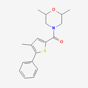 molecular formula C18H21NO2S B4976008 2,6-dimethyl-4-[(4-methyl-5-phenyl-2-thienyl)carbonyl]morpholine CAS No. 959242-23-0