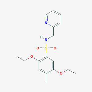 molecular formula C17H22N2O4S B497603 2,5-diethoxy-4-methyl-N-(2-pyridinylmethyl)benzenesulfonamide CAS No. 873587-16-7