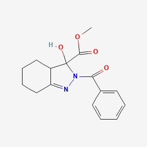 molecular formula C16H18N2O4 B4976033 methyl 2-benzoyl-3-hydroxy-3,3a,4,5,6,7-hexahydro-2H-indazole-3-carboxylate 