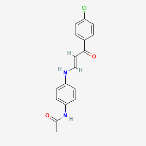 molecular formula C17H15ClN2O2 B4976042 N-(4-{[3-(4-chlorophenyl)-3-oxo-1-propen-1-yl]amino}phenyl)acetamide 