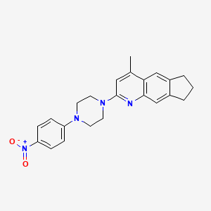 4-methyl-2-[4-(4-nitrophenyl)-1-piperazinyl]-7,8-dihydro-6H-cyclopenta[g]quinoline