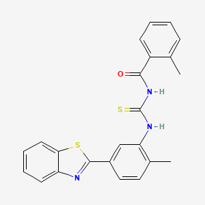 N-({[5-(1,3-benzothiazol-2-yl)-2-methylphenyl]amino}carbonothioyl)-2-methylbenzamide