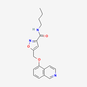 N-butyl-5-(isoquinolin-5-yloxymethyl)-1,2-oxazole-3-carboxamide