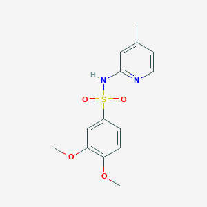 molecular formula C14H16N2O4S B497613 3,4-dimethoxy-N-(4-methyl-2-pyridinyl)benzenesulfonamide 