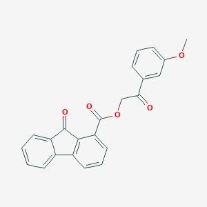 2-(3-methoxyphenyl)-2-oxoethyl 9-oxo-9H-fluorene-1-carboxylate