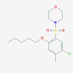 molecular formula C16H24ClNO4S B497619 4-[5-Chloro-4-methyl-2-(pentyloxy)benzenesulfonyl]morpholine CAS No. 914245-14-0