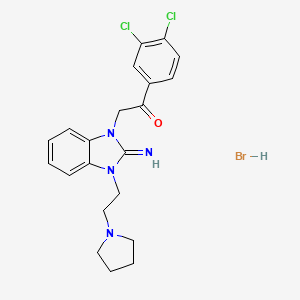 1-(3,4-dichlorophenyl)-2-{2-imino-3-[2-(1-pyrrolidinyl)ethyl]-2,3-dihydro-1H-benzimidazol-1-yl}ethanone hydrobromide