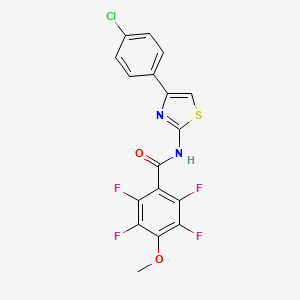 N-[4-(4-chlorophenyl)-1,3-thiazol-2-yl]-2,3,5,6-tetrafluoro-4-methoxybenzamide