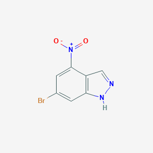 molecular formula C7H4BrN3O2 B049762 6-溴-4-硝基-1H-吲唑 CAS No. 885518-46-7