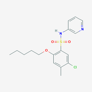 molecular formula C17H21ClN2O3S B497620 [(5-Chloro-4-methyl-2-pentyloxyphenyl)sulfonyl]-3-pyridylamine CAS No. 914245-20-8