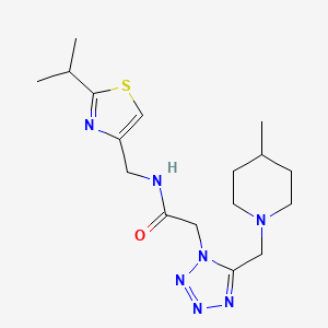 N-[(2-isopropyl-1,3-thiazol-4-yl)methyl]-2-{5-[(4-methyl-1-piperidinyl)methyl]-1H-tetrazol-1-yl}acetamide