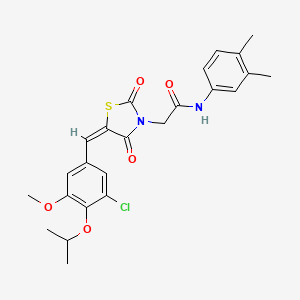 2-[5-(3-chloro-4-isopropoxy-5-methoxybenzylidene)-2,4-dioxo-1,3-thiazolidin-3-yl]-N-(3,4-dimethylphenyl)acetamide