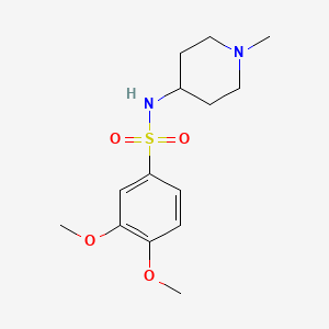 3,4-dimethoxy-N-(1-methyl-4-piperidinyl)benzenesulfonamide