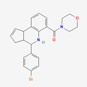 molecular formula C23H23BrN2O2 B4976230 4-(4-bromophenyl)-6-(4-morpholinylcarbonyl)-3a,4,5,9b-tetrahydro-3H-cyclopenta[c]quinoline 