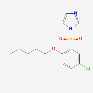 molecular formula C15H19ClN2O3S B497625 1-[5-chloro-4-methyl-2-(pentyloxy)benzenesulfonyl]-1H-imidazole CAS No. 914245-38-8