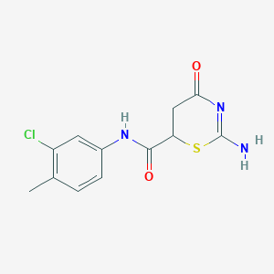 molecular formula C12H12ClN3O2S B4976254 2-amino-N-(3-chloro-4-methylphenyl)-4-oxo-5,6-dihydro-4H-1,3-thiazine-6-carboxamide 