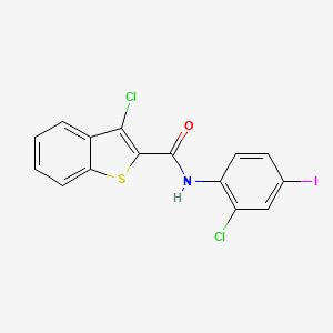 3-chloro-N-(2-chloro-4-iodophenyl)-1-benzothiophene-2-carboxamide