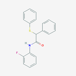 N-(2-fluorophenyl)-2-phenyl-2-(phenylthio)acetamide
