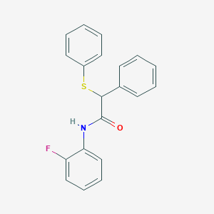 molecular formula C20H16FNOS B4976286 N-(2-fluorophenyl)-2-phenyl-2-(phenylthio)acetamide 